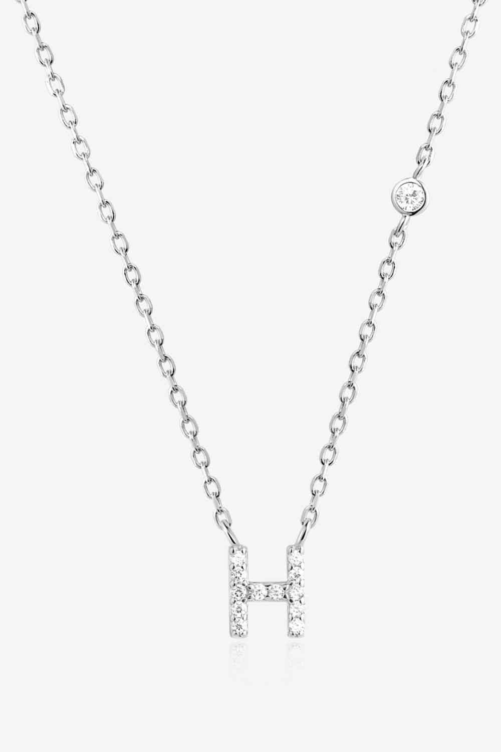 G To K Zircon 925 Sterling Silver Necklace - Pahabu - Women Fashion & Jewelry