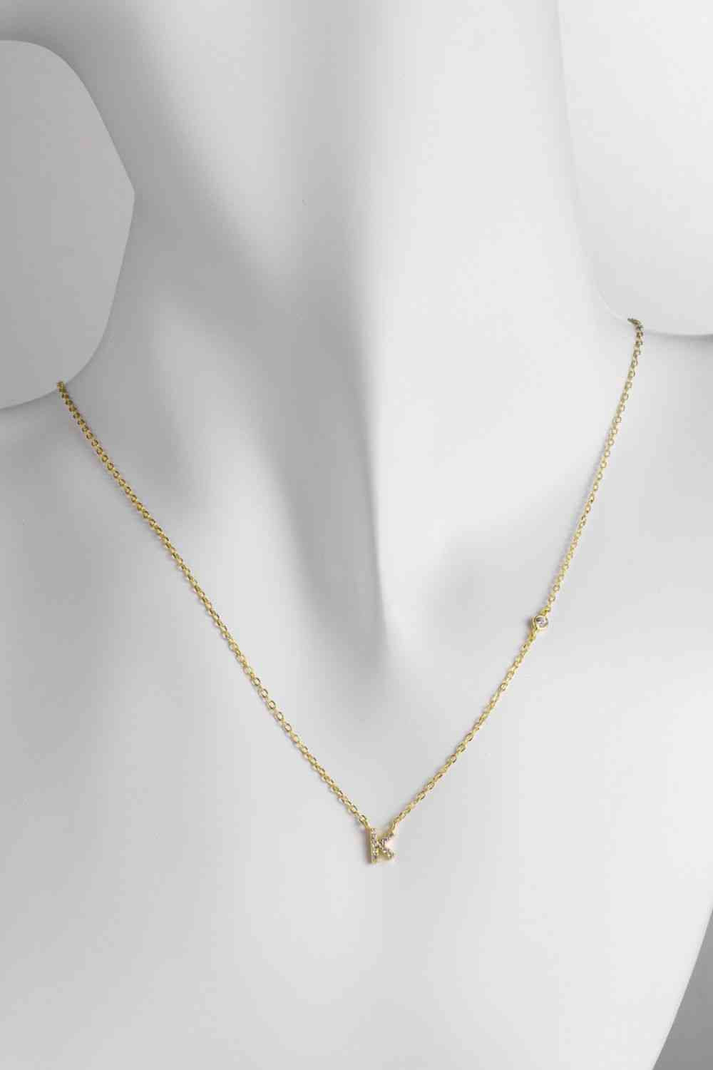 G To K Zircon 925 Sterling Silver Necklace - Pahabu - Women Fashion & Jewelry