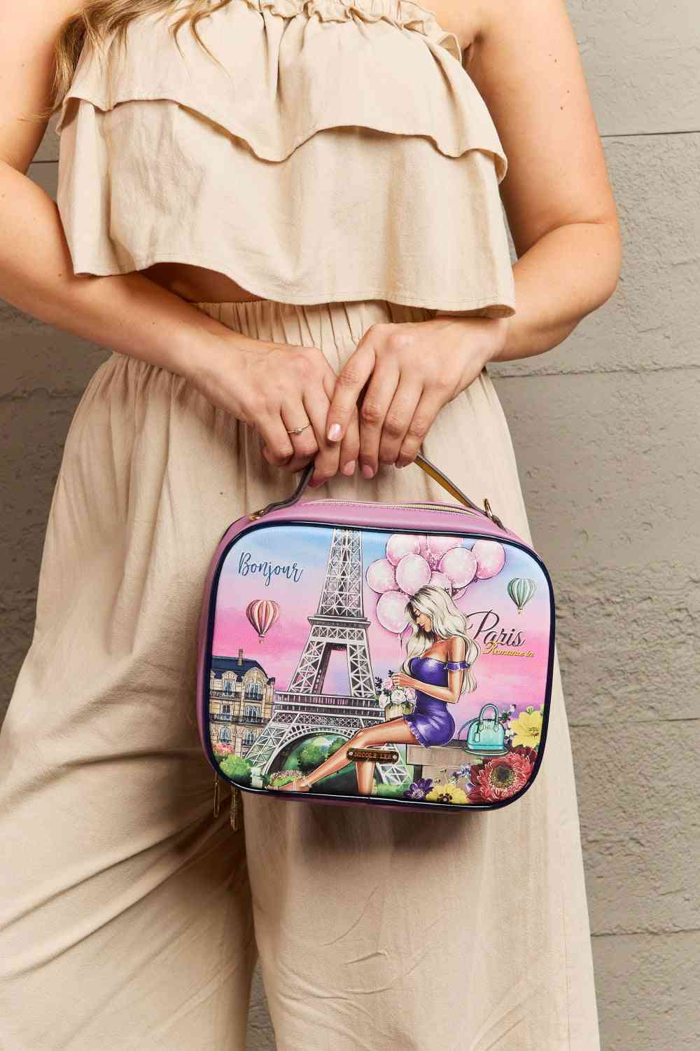 Nicole Lee USA Printed Handbag with Three Pouches - Pahabu