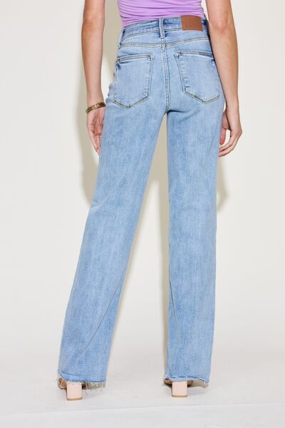 Judy Blue Full Size V Front Waistband Straight Jeans - Pahabu