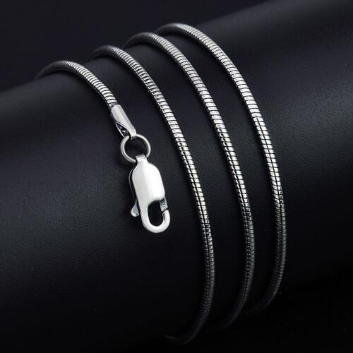 21.7" Snake Chain 925 Sterling Silver Necklace - Pahabu - Women Fashion & Jewelry