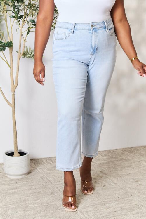 BAYEAS Full Size High Waist Straight Jeans - Pahabu