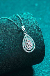1 Carat Moissanite Teardrop Pendant Necklace - Pahabu - Women Fashion & Jewelry
