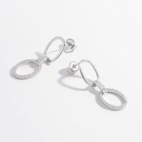 Zircon 925 Sterling Silver Dangle Earrings - Pahabu