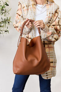 SHOMICO Vegan Leather Handbag with Pouch - Pahabu