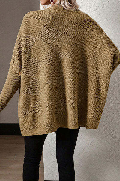 V-Neck Batwing Sleeve Pullover Sweater - Pahabu