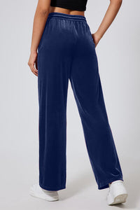 Drawstring Elastic Waist Straight Leg Pants - Pahabu - Women's Clothing & Shop