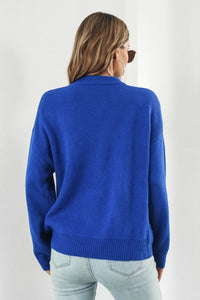 Flower Graphic Drop Shoulder Sweater - Pahabu - Women's Clothing & Shop