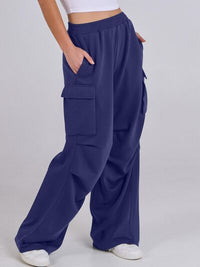 Elastic Waist Wide Leg Pants with Pockets - Pahabu - Women's Clothing & Shop