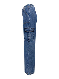 High Rise Straight Jeans with Cargo Pockets - Pahabu - Women's Clothing & Shop