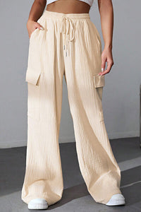 Drawstring Pocketed Wide Leg Pants - Pahabu - Women's Clothing & Shop