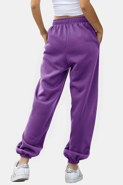 Elastic Waist Joggers with Pockets - Pahabu - Women's Clothing & Shop