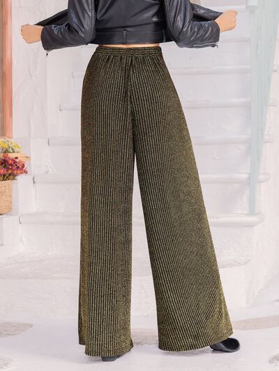 Ribbed Tied Wide Leg Pants - Pahabu - Women's Clothing & Shop