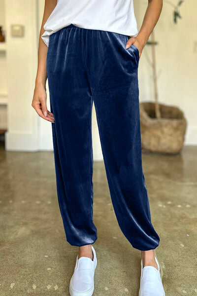 FAM-FAM Pocketed Elastic Waist Joggers - Pahabu - Women's Clothing & Shop