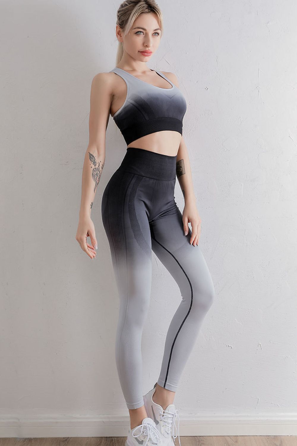 Gradient Sports Bra and Leggings Set - Pahabu - Women's Clothing & Shop
