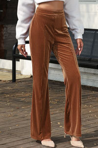 High Waist Corduroy Flare Pants - Pahabu - Women's Clothing & Shop