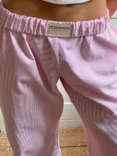 Elastic Waist Wide Leg Pants - Pahabu - Women's Clothing & Shop