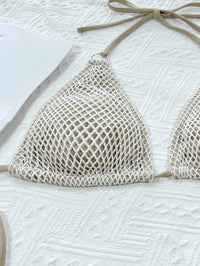 Halter Neck Tie Back Bikini Set - Pahabu - Women's Clothing & Shop