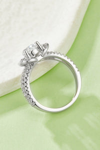 1 Carat Moissanite 925 Sterling Silver Heart Ring - Pahabu - Women's Clothing & Shop