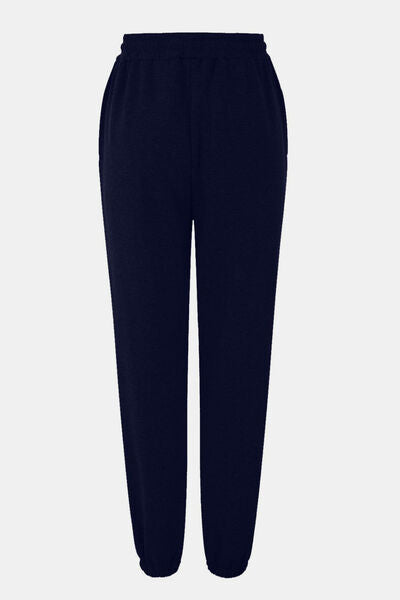 Elastic Waist Joggers with Pockets - Pahabu - Women's Clothing & Shop