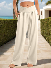 Pocketed High Waist Wide Leg Pants - Pahabu - Women's Clothing & Shop