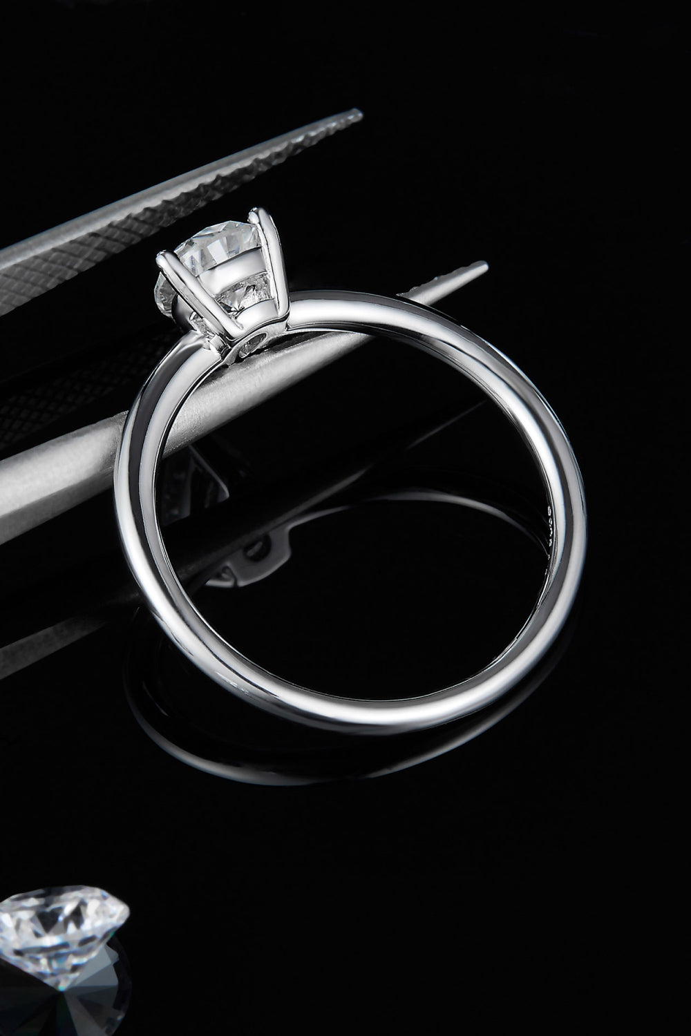 1 Carat Moissanite 925 Sterling Silver Solitaire Ring - Pahabu - Women's Clothing & Shop