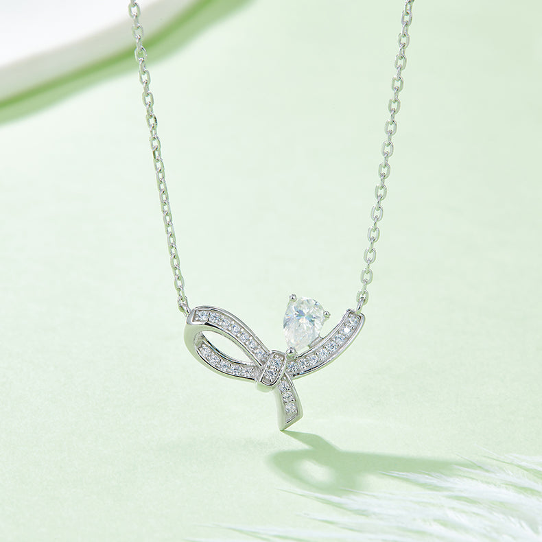 Moissanite 925 Sterling Silver Necklace - Pahabu - Women's Clothing & Shop