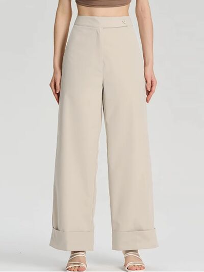 High Waist Wide Leg Pants - Pahabu - Women's Clothing & Shop