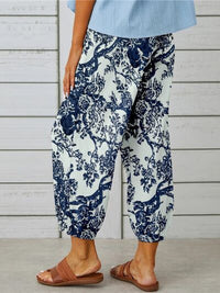 Printed Tied Cropped Pants - Pahabu - Women's Clothing & Shop