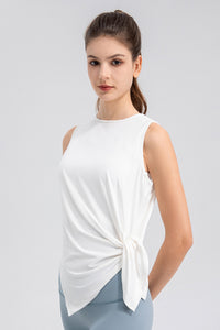 Slit Round Neck Tank - Pahabu - Women's Clothing & Shop