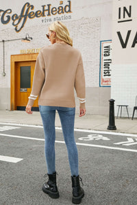 Graphic Round Neck Dropped Shoulder Sweater - Pahabu - Women's Clothing & Shop