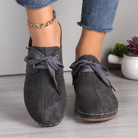 Lace-Up Round Toe Wedge Sandals - Pahabu - Women's Clothing & Shop