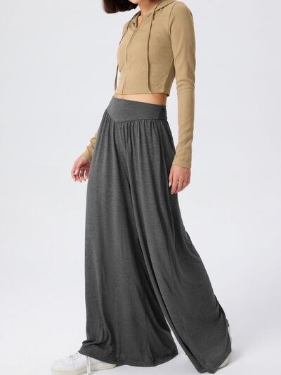 High Waist Wide Leg Pants - Pahabu - Women's Clothing & Shop