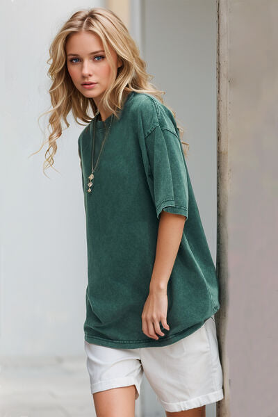 Basic Bae Round Neck Half Sleeve T-Shirt - Pahabu - Women's Clothing & Shop