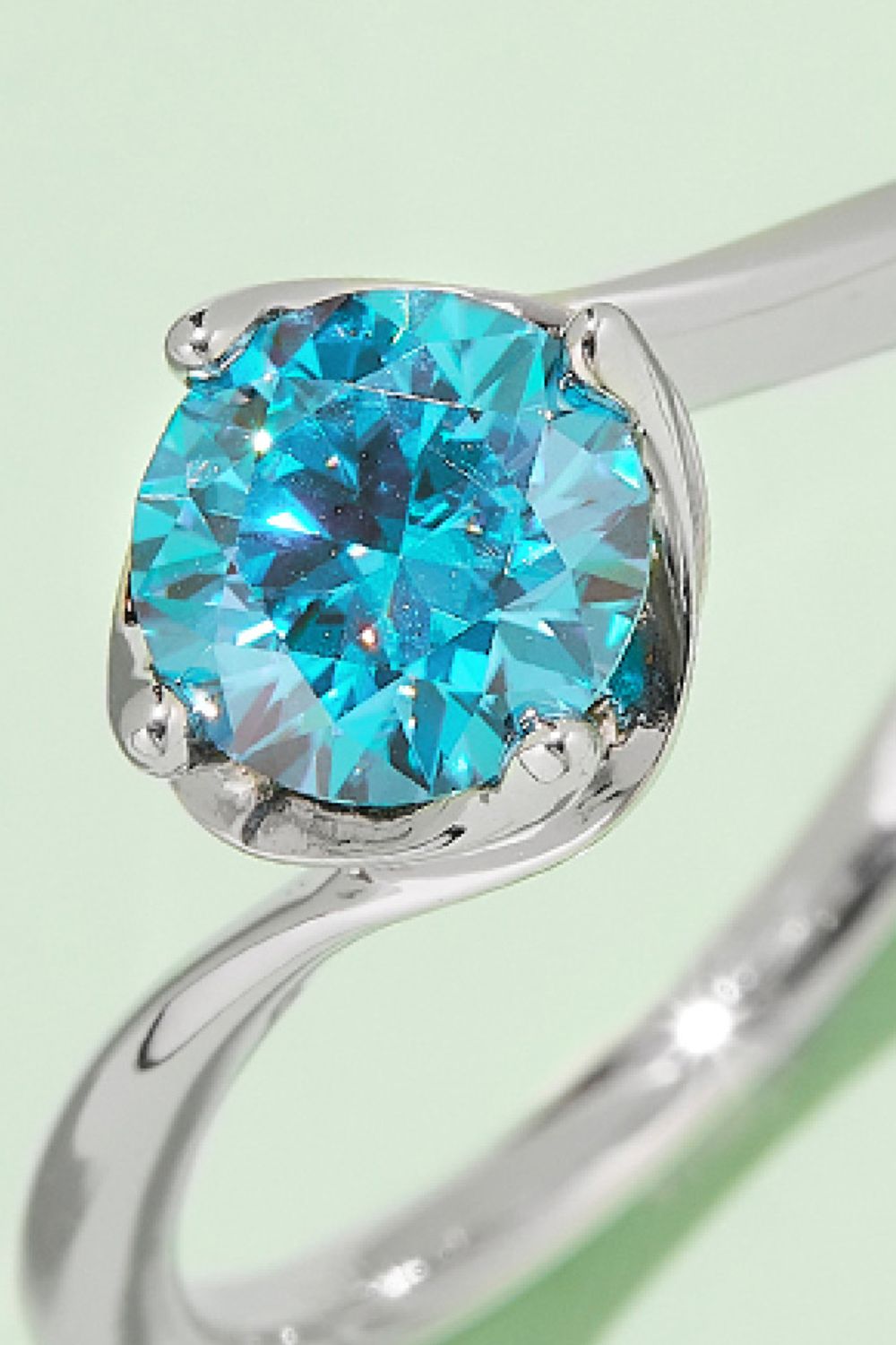 1 Carat Moissanite 925 Sterling Silver Solitaire Ring - Pahabu - Women's Clothing & Shop