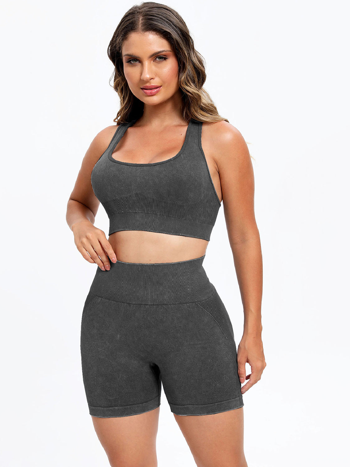 Scoop Neck Wide Strap Top and Shorts Active Set - Pahabu - Women's Clothing & Shop