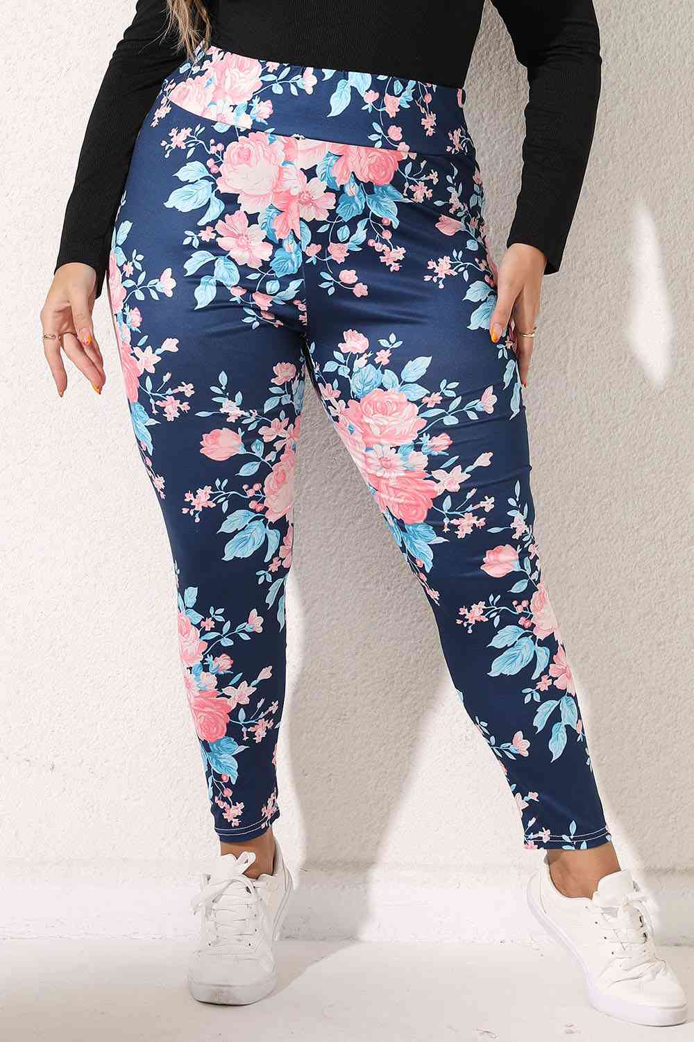 Plus Size Floral Print Legging - Pahabu - Women's Clothing & Shop