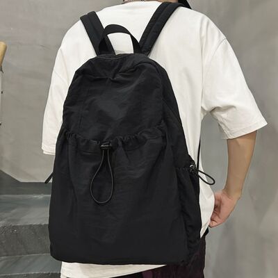 Drawstring Nylon Backpack Bag - Pahabu - Women's Clothing & Shop