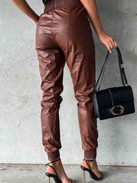 Smocked Waist Long Pants - Pahabu - Women's Clothing & Shop