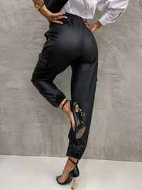 Tied High Waist Pants with Pockets - Pahabu - Women's Clothing & Shop