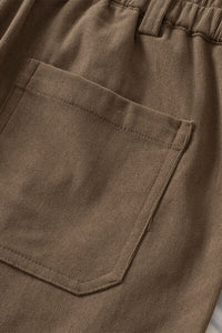 Half Elastic Waist Straight Pants - Pahabu - Women's Clothing & Shop