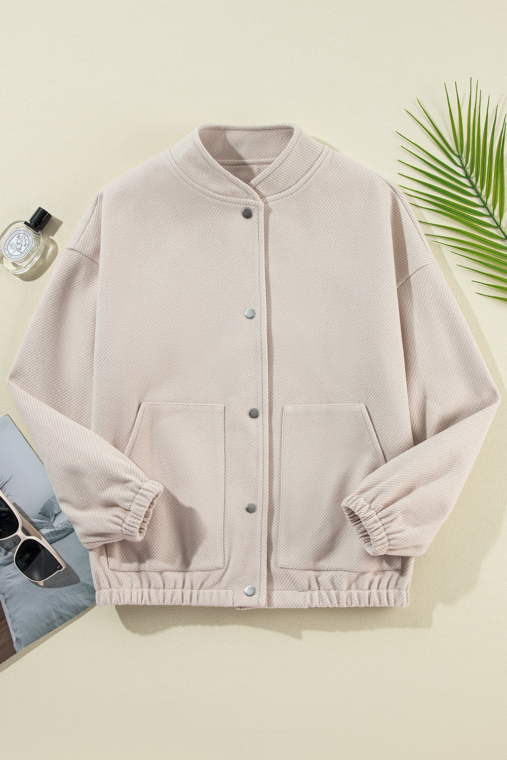 Baseball Collar Snap Down Jacket - Pahabu - Women's Clothing & Shop