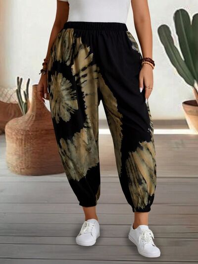 Tie-Dye Elastic Waist Pants - Pahabu - Women's Clothing & Shop