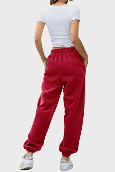 Elastic Waist Joggers with Pockets - Pahabu - Women's Clothing & Shop