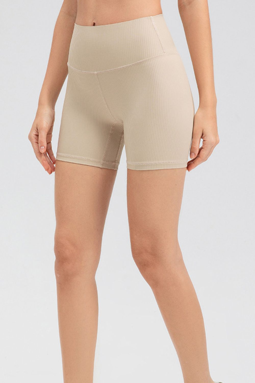 Wide Waistband Slim Fit Sports Shorts - Pahabu - Women's Clothing & Shop
