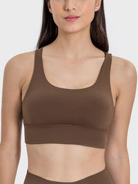 Millennia Crisscross Scoop Neck Active Tank - Pahabu - Women's Clothing & Shop