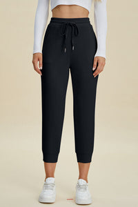 Basic Bae Full Size Air Scuba Drawstring High Waist Cropped Pants - Pahabu - Women's Clothing & Shop