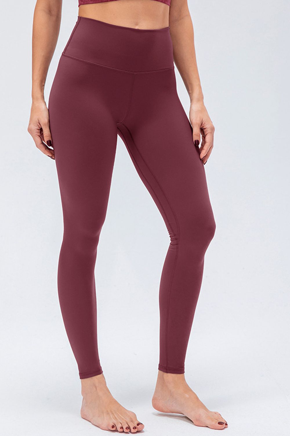 Wide Waistband Slim Fit Active Leggings - Pahabu - Women's Clothing & Shop