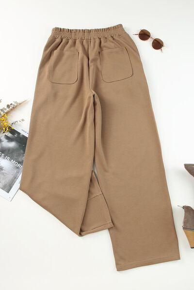 Elastic Waist Sweatpants with Pockets - Pahabu - Women's Clothing & Shop