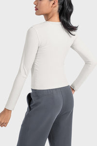 Millennia Round Neck Long Sleeve Sports Top - Pahabu - Women's Clothing & Shop